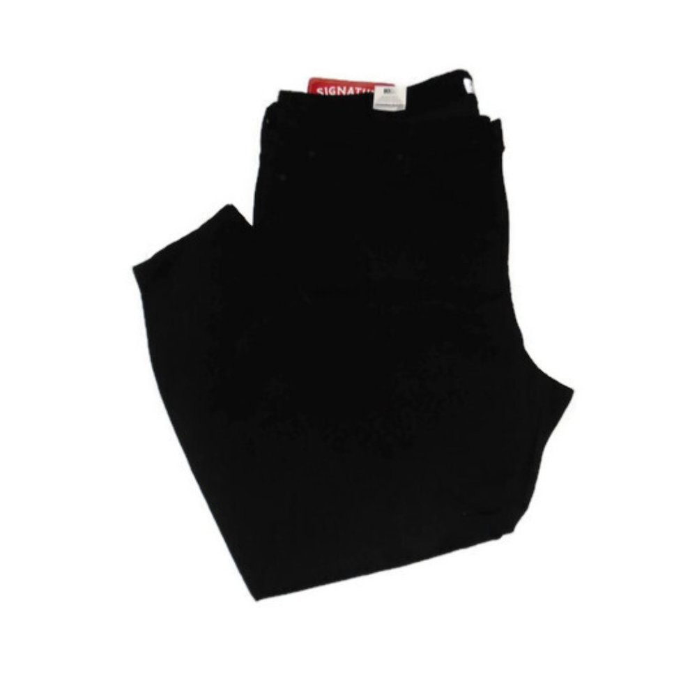 New Levis Mid Rise Skinny Jeans Black Denim Stretch 22